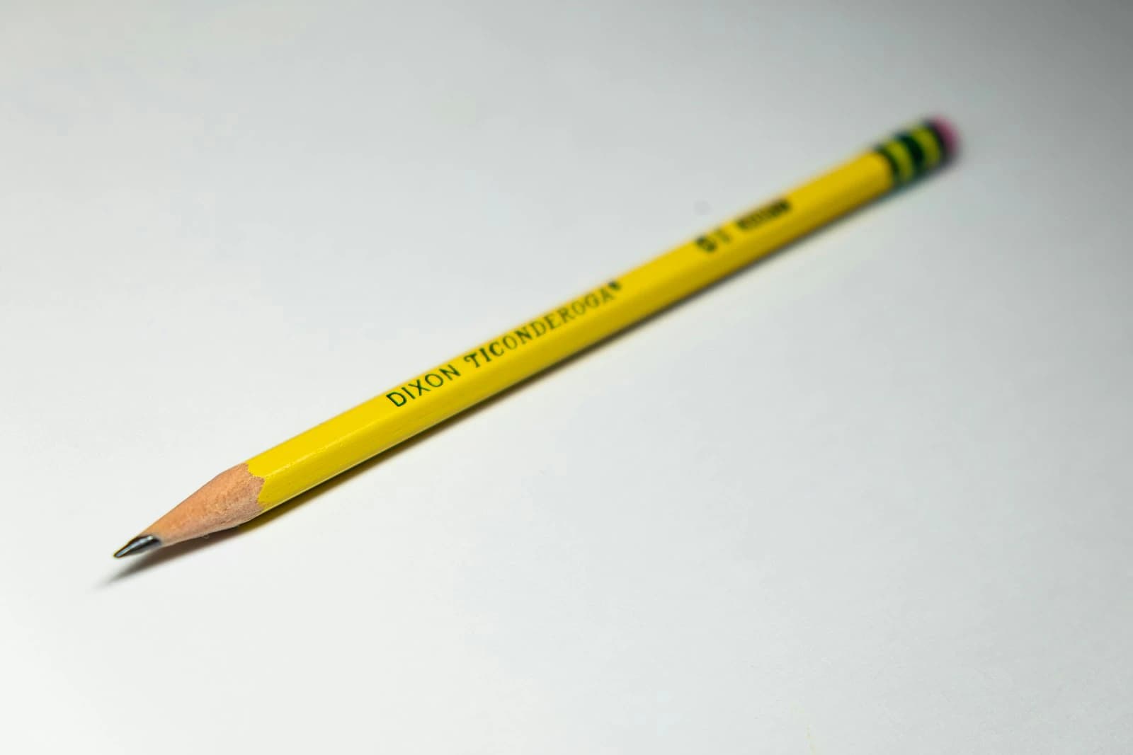 Pencil with a yellow tip