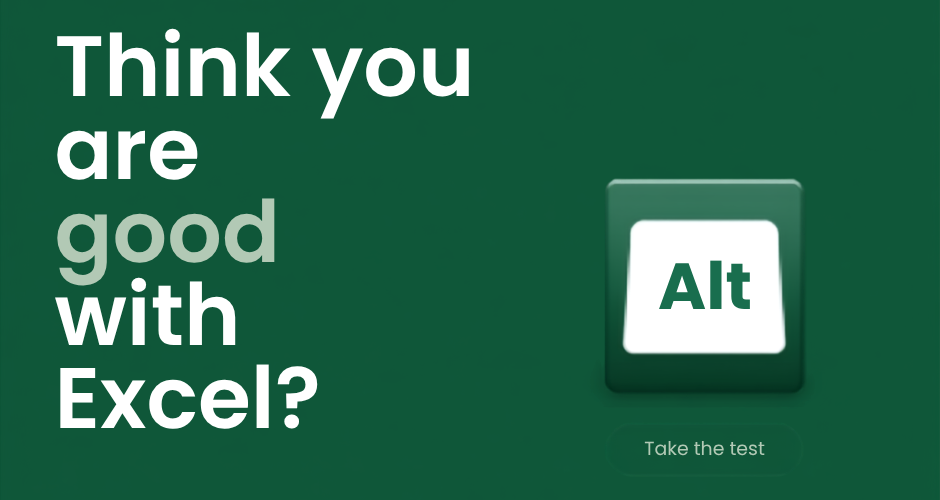 Think you are good with Excel? Prove it. Take the test.